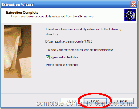 joomla-1.15.5-extract-finish