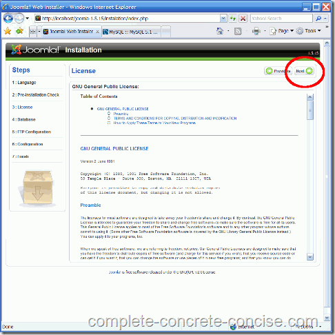 joomla-1.5.15-install-3-gnu-license