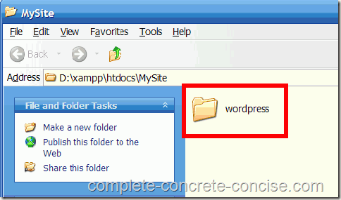 wordpress-install-under-xampp-C