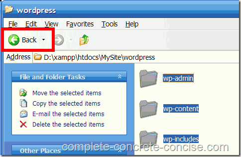 wordpress-install-under-xampp-F