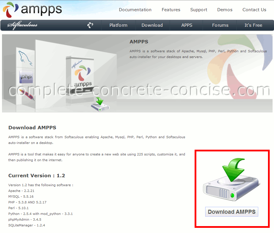 ampps set up mysql webserver