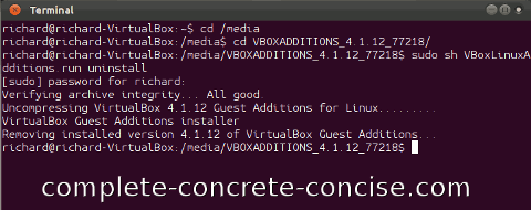 ubuntu update guest additions virtualbox