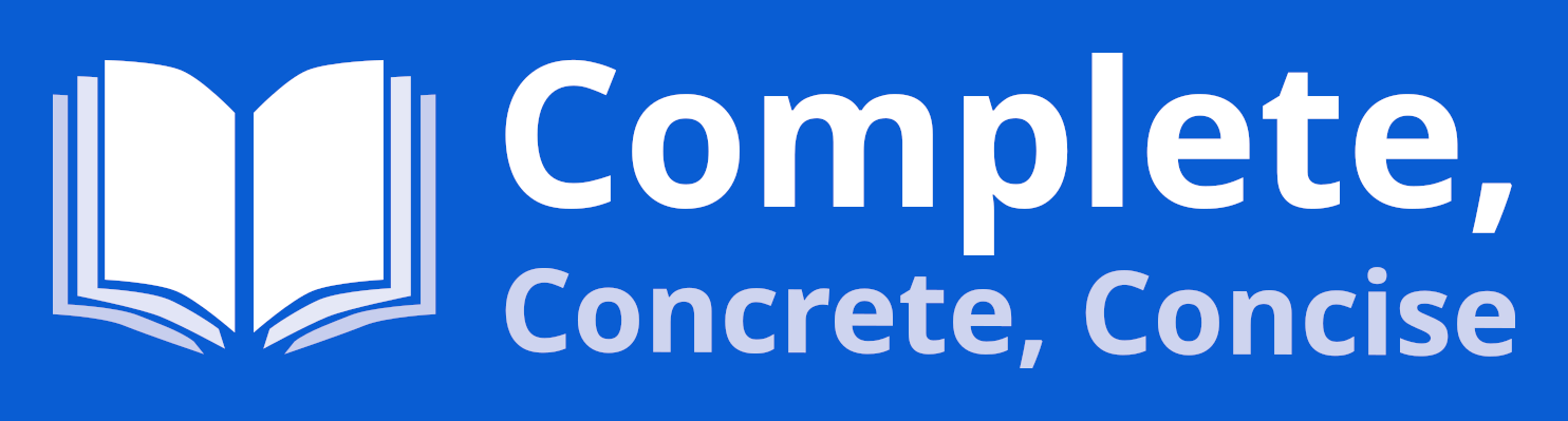 Complete, Concrete, Concise logo